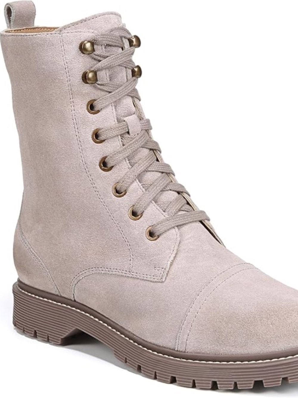 Zodiac~Light Gray Leather Suede Combat Boots~Size 8